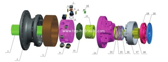 Poclain MS83 Rotor Stator Hydraulic Radial Motors Parts/Replacement parts/Repair kits Aftermarket parts Made in China supplier